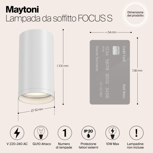 Светильник потолочный C052CL-01W Maytoni Белый