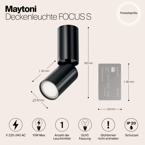 Светильник потолочный C051CL-01B Maytoni Черный
