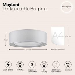 Светильник потолочный MOD617CL-04GR Maytoni Хром