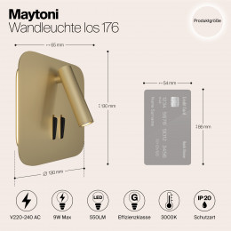 Светильник настенный C175-WL-01-6W-MG Maytoni Матовое Золото