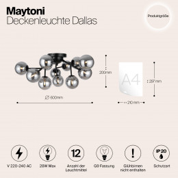 Светильник потолочный MOD545CL-12B Maytoni Черный