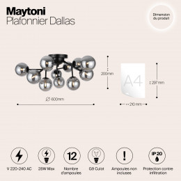 Светильник потолочный MOD545CL-12B Maytoni Черный