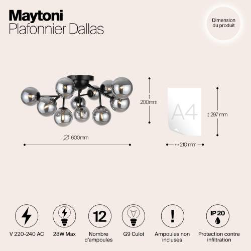 Светильник потолочный MOD545CL-12B Maytoni Черный