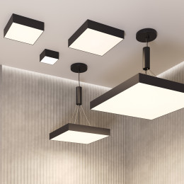 Светильник потолочный C032CL-12W4K-SQ-B Maytoni Черный