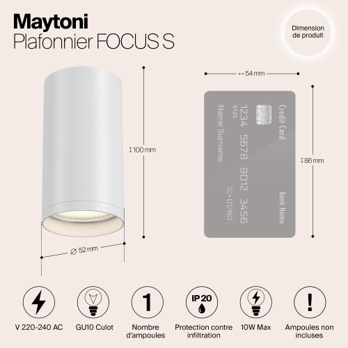 Светильник потолочный C052CL-01W Maytoni Белый