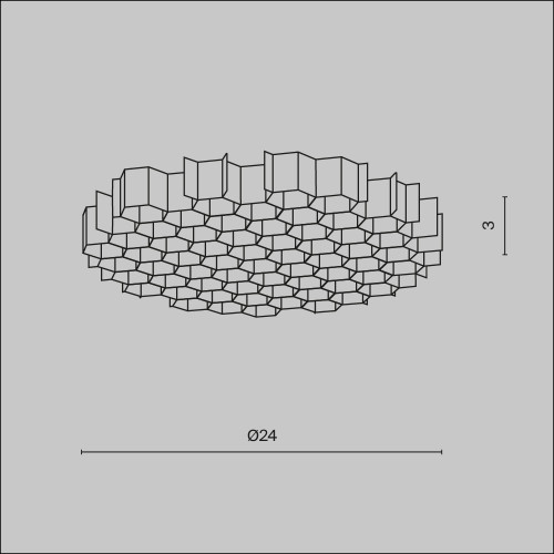 Комплектующая для светильника HoneyComb-D24 Maytoni Черный