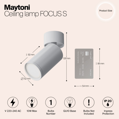 Светильник потолочный C050CL-U-1W Maytoni Белый