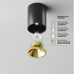 Светильник потолочный C064CL-8W4K-RD-B Maytoni Черный