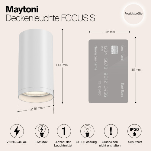 Светильник потолочный C052CL-01W Maytoni Белый