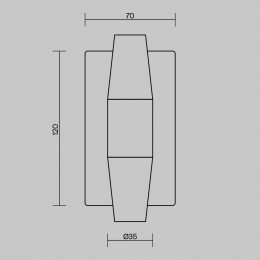 Светильник настенный MOD401WL-L6BS3K Maytoni Латунь