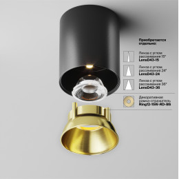 Светильник потолочный C064CL-12W3K-RD-B Maytoni Черный