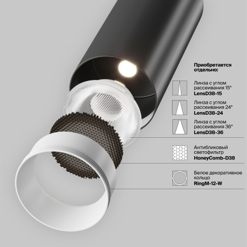 Светильник потолочный C056CL-L12B2.7K-W-B Maytoni Черный