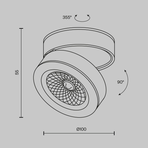 Светильник потолочный C022CL-12W4K-W-1 Maytoni Белый