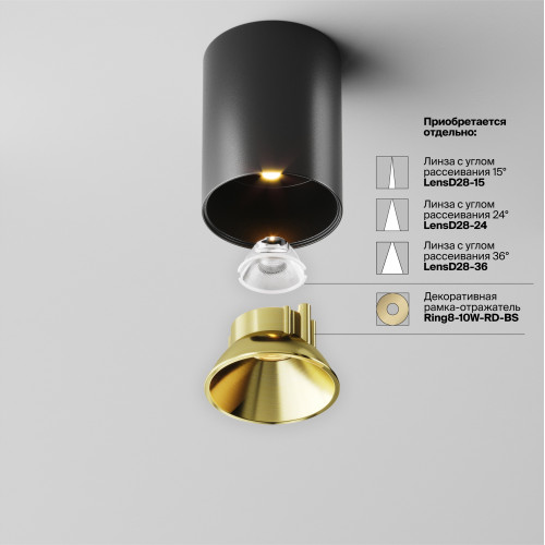 Светильник потолочный C064CL-8W2.7K-RD-B Maytoni Черный