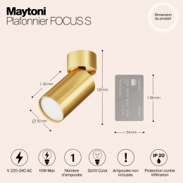 Светильник потолочный C050CL-U-1MG Maytoni Матовое Золото