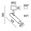 Светильник потолочный C141CL-L125-6W3K-B Maytoni Черный