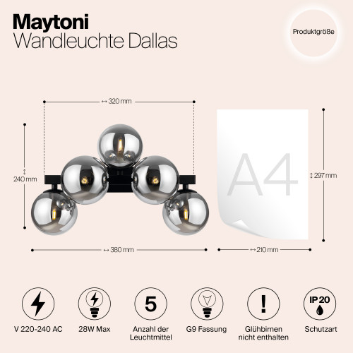 Светильник настенный MOD547WL-05B Maytoni Черный