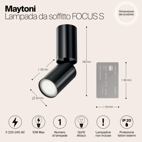 Светильник потолочный C051CL-01B Maytoni Черный