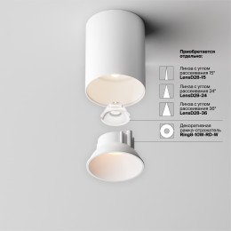 Светильник потолочный C064CL-8W3K-RD-WB Maytoni Бело-черный