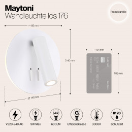 Светильник настенный C176-WL-01-6W-W Maytoni Белый