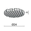Комплектующая для светильника HoneyComb-D24 Maytoni Черный