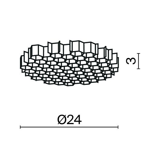 Комплектующая для светильника HoneyComb-D24 Maytoni Черный