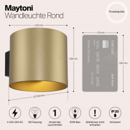 Светильник настенный C066WL-01MG Maytoni Матовое Золото
