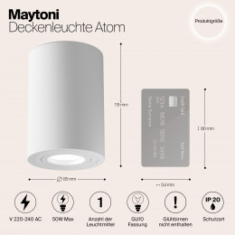 Светильник потолочный C016CL-01W Maytoni Белый
