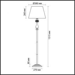 Торшер 3390/1F Odeon Light Серебристый