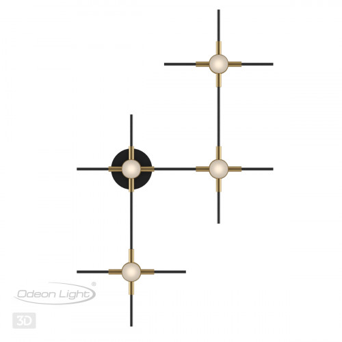 Светильник настенный 3906/14WL Odeon Light Черный