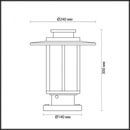 Светильник уличный 4047/1B Odeon Light Коричневый