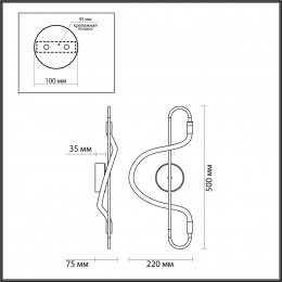Светильник настенный 4303/12WL Odeon Light Черный