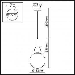 Светильник подвесной 4361/1A Odeon Light Бронзовый