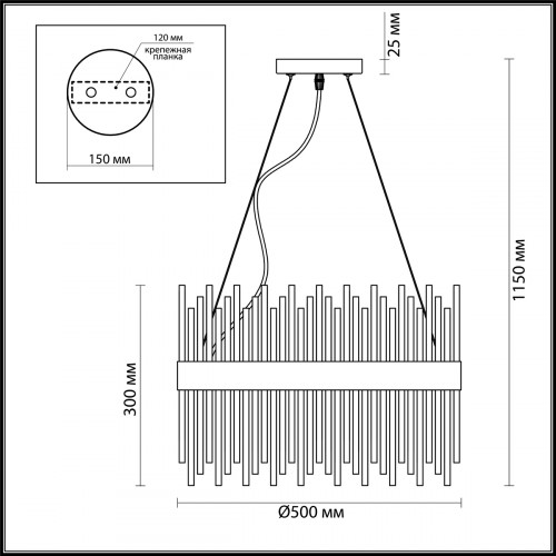 Люстра 4722/12 Odeon Light Бронзовый