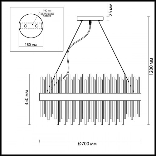 Люстра 4722/18 Odeon Light Бронзовый