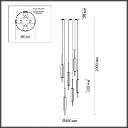 Светильник подвесной 4794/72L Odeon Light Бронзовый
