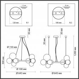 Люстра 4818/11 Odeon Light Черный