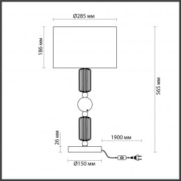 Лампа настольная 4861/1T Odeon Light Exclusive Золотой