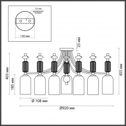 Люстра 4861/7C Odeon Light Exclusive Золотой