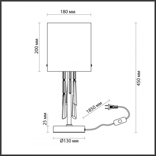 Лампа настольная 4886/1T Odeon Light Exclusive Бронзовый
