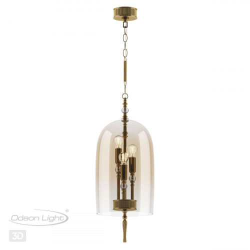 Светильник подвесной 4892/3 Odeon Light Exclusive Бронзовый