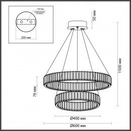 Люстра 4930/60L Odeon Light Хром