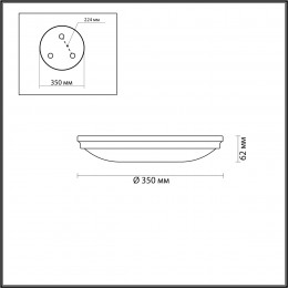 Светильник настенно-потолочный 4957/4 Odeon Light Никель