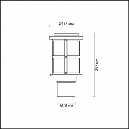 Светильник уличный 4964/1A Odeon Light Черный