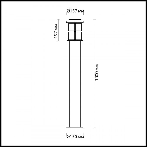 Светильник уличный 4964/1F Odeon Light Черный