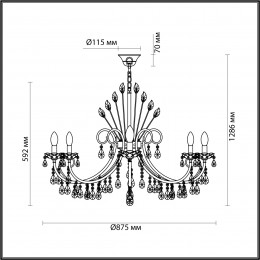 Люстра 4977/10 Odeon Light Золотой