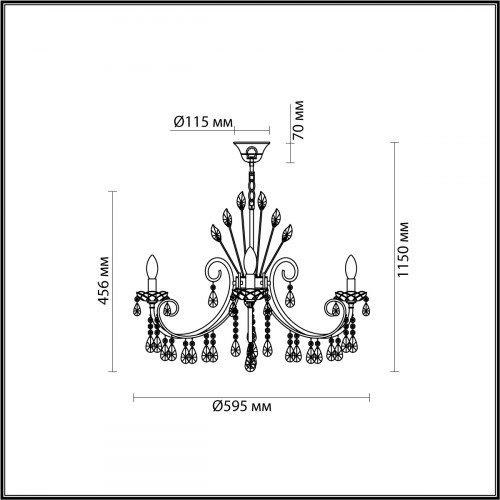 Люстра 4977/6 Odeon Light Золотой