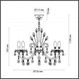 Люстра 4977/8 Odeon Light Золотой