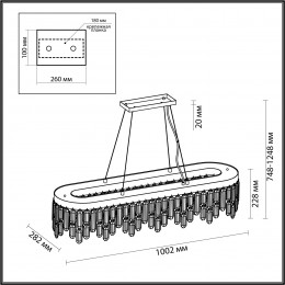 Люстра 4986/12 Odeon Light Золотой