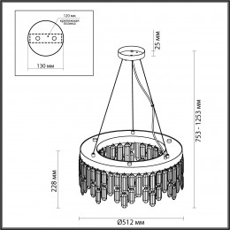 Люстра 4986/6 Odeon Light Золотой